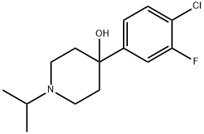 4-(4-CHLORO-3-FLUOROPHENYL)-1-ISOPROPYLPIPERIDIN-4-OL Struktur