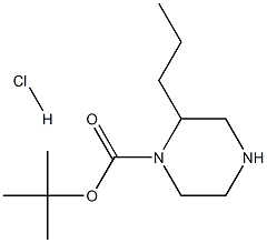 tert-Butyl 2-propylpiperazine-1-carboxylate hydrochloride Struktur