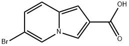 6-bromoindolizine-2-carboxylic acid Struktur