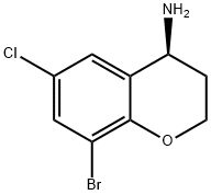 (4S)-8-BROMO-6-CHLORO-3,4-DIHYDRO-2H-1-BENZOPYRAN-4-AMINE Struktur