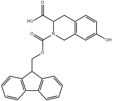 Fmoc-DL-7-hydroxy-2,3(1H)-Isoquinolinedicarboxylic acid, 3,4-dihydro-, 2-(9H-fluoren-9-ylmethyl) ester, (R)- (9CI) Struktur