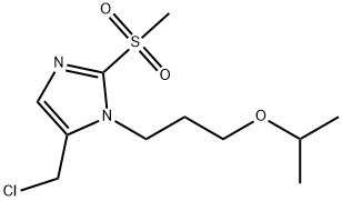 5-(chloromethyl)-2-methanesulfonyl-1-[3-(propan-2-yloxy)propyl]-1H-imidazole Struktur