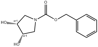 benzyl-CIS-3,4-dihydroxypyrrolidine-1-carboxylate Struktur