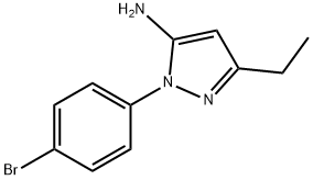 1-(4-bromophenyl)-3-ethyl-1H-pyrazol-5-amine Struktur