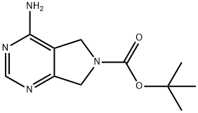 TERT-BUTYL 4-AMINO-5H-PYRROLO[3,4-D]PYRIMIDINE-6(7H)-CARBOXYLATE Struktur