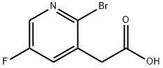 2-(2-bromo-5-fluoropyridin-3-yl)acetic acid Struktur