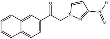 1-(naphthalen-2-yl)-2-(3-nitro-1H-pyrazol-1-yl)ethan-1-one Struktur