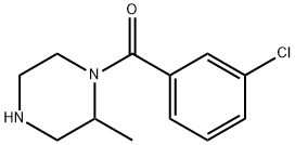 1-(3-chlorobenzoyl)-2-methylpiperazine Struktur