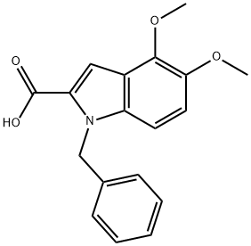 1-benzyl-4,5-dimethoxy-1H-indole-2-carboxylic acid Struktur