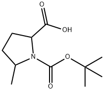 5-Methyl-pyrrolidine-1,2-dicarboxylic acid 1-tert-butyl ester Struktur