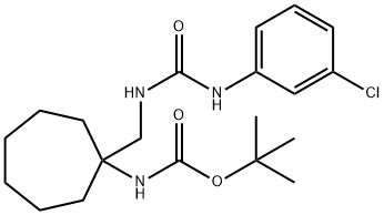 tert-butyl N-[1-({[(3-chlorophenyl)carbamoyl]amino}methyl)cycloheptyl]carbamate Struktur