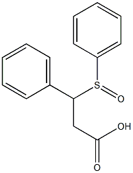 3-(benzenesulfinyl)-3-phenylpropanoic acid Struktur