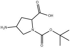 1,2-Pyrrolidinedicarboxylic acid, 4-amino-, 1-(1,1-dimethylethyl) ester Struktur