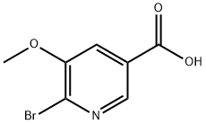 6-Bromo-5-methoxypyridine-3-carboxylic acid Struktur