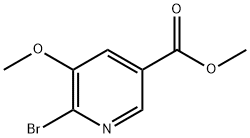 Methyl 6-bromo-5-methoxypyridine-3-carboxylate Struktur