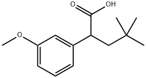 2-(3-methoxyphenyl)-4,4-dimethylpentanoic acid Struktur