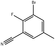 3-BROMO-2-FLUORO-5-METHYLBENZONITRILE Struktur