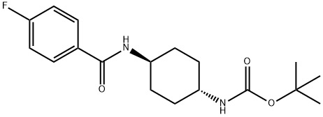 tert-Butyl (1R*,4R*)-4-(4-fluorobenzamido)cyclohexylcarbamate Struktur