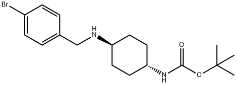 tert-Butyl (1R*,4R*)-4-(4-bromobenzylamino)cyclohexylcarbamate Struktur