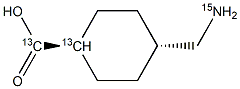 Tranexamic Acid 13C2 15N 結構式