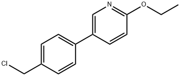 5-[4-(Chloromethyl)phenyl]-2-ethoxypyridine Struktur