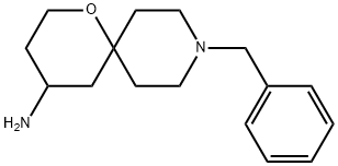 9-benzyl-1-oxa-9-azaspiro[5.5]undecan-4-amine Struktur