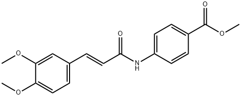 methyl 4-{[3-(3,4-dimethoxyphenyl)acryloyl]amino}benzoate Struktur