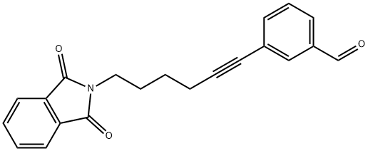 3-[6-(1,3-dioxo-2,3-dihydro-1H-isoindol-2-yl)hex-1-yn-1-yl]benzaldehyde Struktur