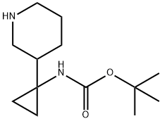 TERT-BUTYL (1-(PIPERIDIN-3-YL)CYCLOPROPYL)CARBAMATE Struktur