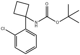 tert-Butyl N-[1-(2-chlorophenyl)cyclobutyl]carbamate Struktur