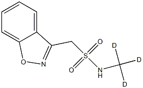 1-(1,2-benzoxazol-3-yl)-N-(trideuteriomethyl)methanesulfonamide Struktur