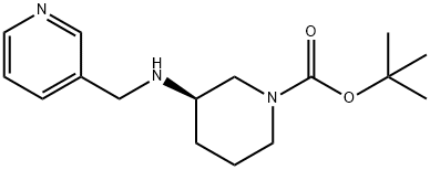 (R)-tert-Butyl 3-[(pyridin-3-ylmethyl)amino]piperidine-1-carboxylate Struktur