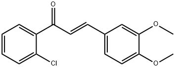 (2E)-1-(2-chlorophenyl)-3-(3,4-dimethoxyphenyl)prop-2-en-1-one Struktur