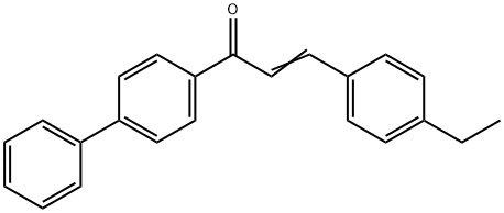 (2E)-1-{[1,1-biphenyl]-4-yl}-3-(4-ethylphenyl)prop-2-en-1-one Struktur