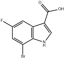 7-bromo-5-fluoro-1H-indole-3-carboxylic acid Struktur