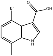 4-bromo-7-methyl-1H-indole-3-carboxylic acid Struktur