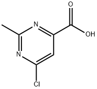 6-chloro-2-methyl-4-Pyrimidinecarboxylic acid Struktur