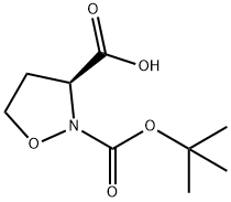 (S)-2-(tert-butoxycarbonyl)isoxazolidine-3-carboxylic acid Struktur