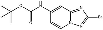 (2-Bromo-[1,2,4]triazolo[1,5-a]pyridin-7-yl)-carbamic acid tert-butyl ester Struktur