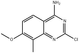 2-chloro-7-methoxy-8-methylquinazolin-4-amine Struktur