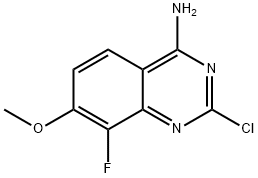 2-chloro-8-fluoro-7-methoxyquinazolin-4-amine Struktur