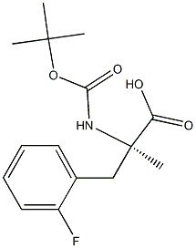 (2R)-2-{[(tert-butoxy)carbonyl]amino}-3-(2-fluorophenyl)-2-methylpropanoic acid Struktur