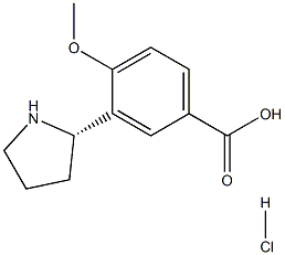 (S)-4-Methoxy-3-(pyrrolidin-2-yl)benzoic acid hydrochloride Struktur