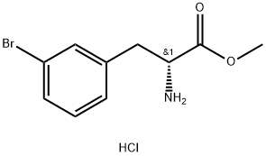 methyl (R)-2-amino-3-(3-bromophenyl)propanoate hydrochloride Struktur