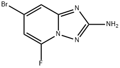 7-BROMO-5-FLUORO-[1,2,4]TRIAZOLO[1,5-A]PYRIDIN-2-AMINE Struktur