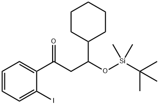 3-((tert-butyldimethylsilyl)oxy)-3-cyclohexyl-1-(2-iodophenyl)propan-1-one Struktur