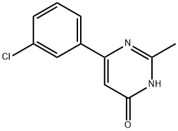 6-(3-chlorophenyl)-2-methylpyrimidin-4-ol Struktur