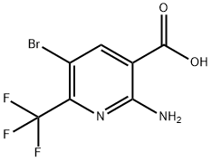 3-Pyridinecarboxylic acid, 2-amino-5-bromo-6-(trifluoromethyl)- Struktur