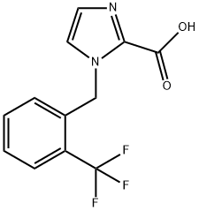 1-[2-(Trifluoromethyl)benzyl]-1H-imidazole-2-carboxylic acid Struktur