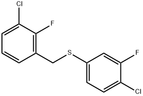 (3-CHLORO-2-FLUOROBENZYL)(4-CHLORO-3-FLUOROPHENYL)SULFANE Struktur